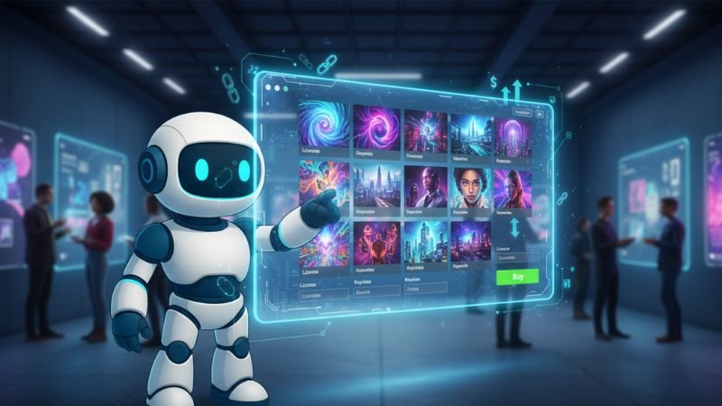 How to Make Money with AI Using a Generative-Art Licensing & Royalty-Management Marketplace